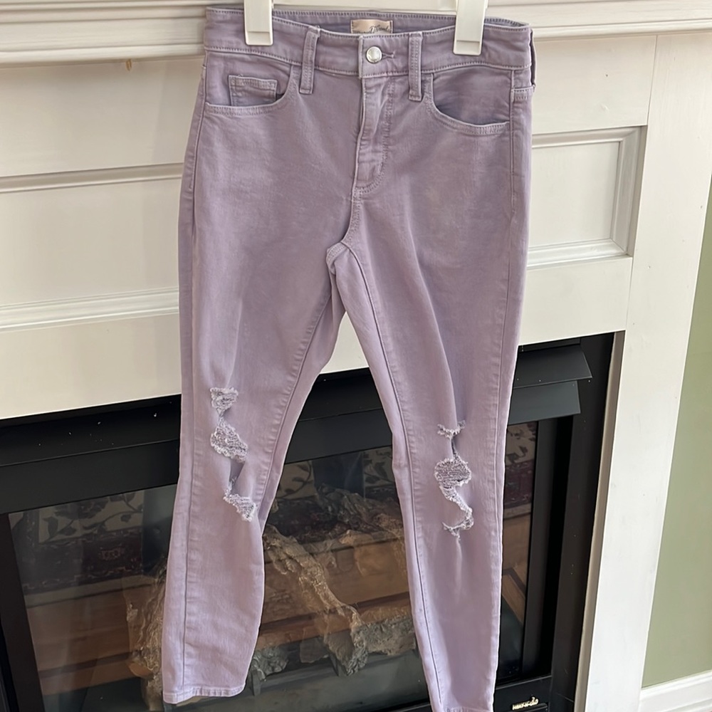 Universal Thread Lilac High-Rise Ripped Skinny Jeans